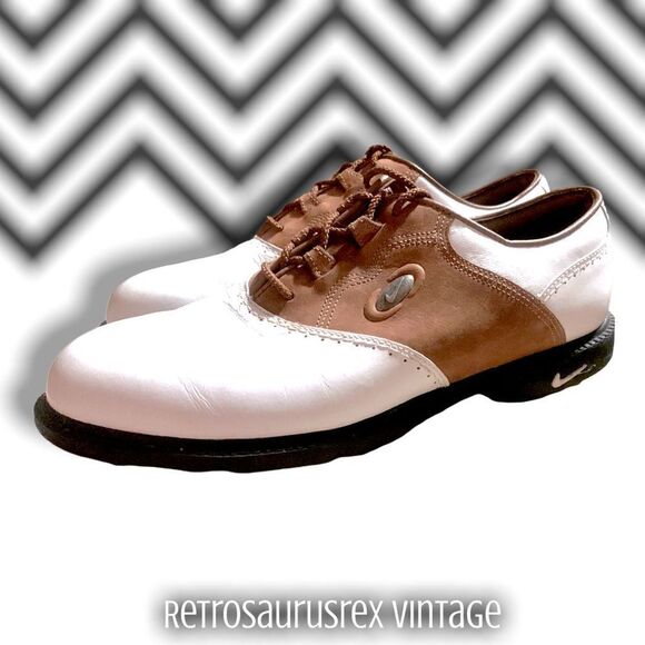 VINTAGE 1990’s Nike Women’s Zoom Air Kempshall Suede Saddleback Golf Cleats, 7.5 - Picture 2 of 5